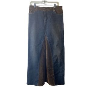 ARMOR JEANS vintage Y2K jean and brown velvet long shirt size 7/8